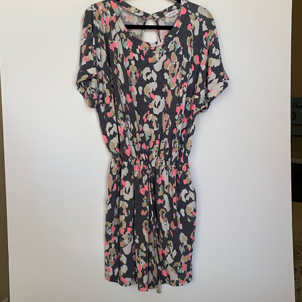 Short Sleeve Romper Animal Print
